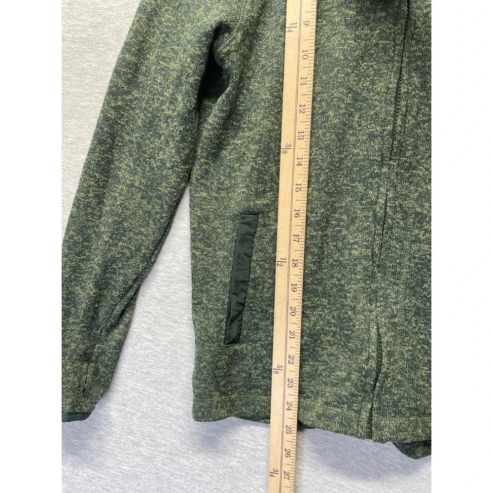Old Navy Fleece Jacket Youth XL (14-16) Olive Green Space Dye Mock Neck Full Zip